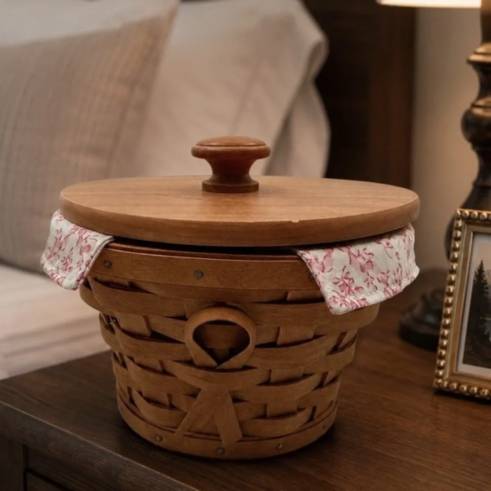 Longaberger 2007 Horizon‎ of Hope Basket Wood Lid Liner Protector Vintage 21-06